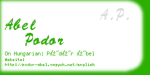 abel podor business card